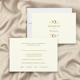 Traditionelle moderne Hochzeitskarte RSVP Karte