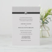 Traditionelle moderne Lilien-Muster-Hochzeit Einladung (Stehend Vorderseite)