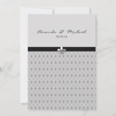 Traditionelle moderne Lilien-Muster-Hochzeit Einladung (Rückseite)