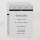 Traditionelle moderne Lilien-Muster-Hochzeit Einladung (Vorne/Hinten)