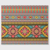 Traditionelle Moghul Border Designart, ethnisch, Geschenkpapier (Flach)