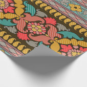 Traditionelle Moghul Border Designart, ethnisch, Geschenkpapier (Ecke)