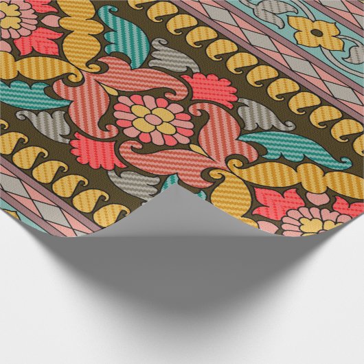 Traditionelle Moghul Border Designart, ethnisch, Geschenkpapier (Ecke)