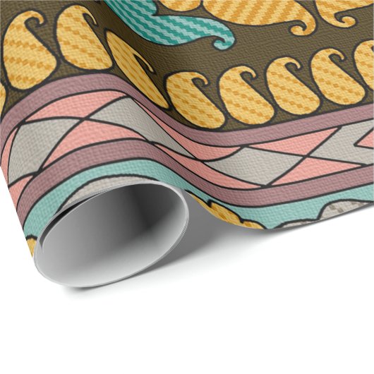 Traditionelle Moghul Border Designart, ethnisch, Geschenkpapier (Rolleneckpunkt)