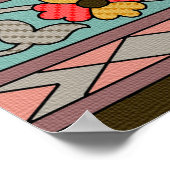 Traditionelle Moghul Border Designart, ethnisch, Poster (Ecke)