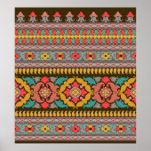 Traditionelle Moghul Border Designart, ethnisch, Poster (Vorne)