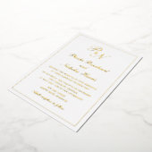 Traditionelle Mongram-feierliche Hochzeit Folieneinladung (Gedreht)