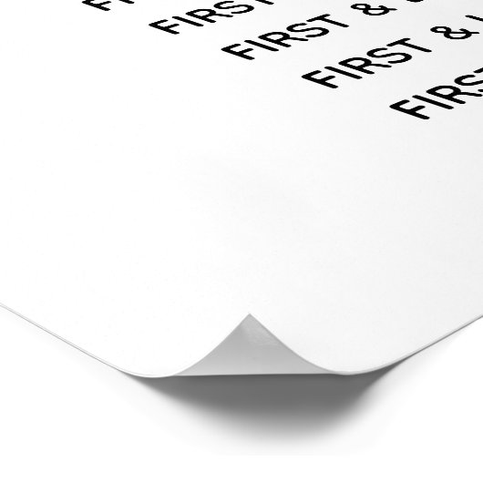 Traditionelle Mongram Hochzeitstabelle Poster (Ecke)