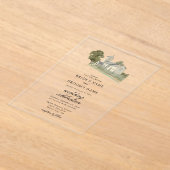 Traditionelle Monogramm-Hochzeit der Wasserfarbenk Acryleinladungen (Ablage )