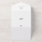 Traditionelle Monogramm-Hochzeit der Wasserfarbenk All In One Einladung (Außenbereich)