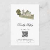 Traditionelle Monogramm-Hochzeit der Wasserfarbenk Begleitkarte (Vorderseite)