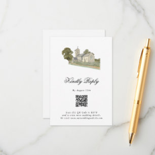 Traditionelle Monogramm-Hochzeit der Wasserfarbenk Begleitkarte