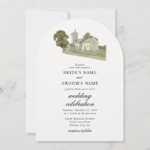 Traditionelle Monogramm-Hochzeit der Wasserfarbenk Einladung