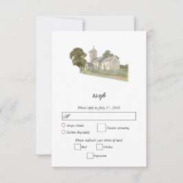 Traditionelle Monogramm-Hochzeit der Wasserfarbenk RSVP Karte