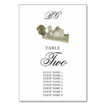 Traditionelle Monogramm-Hochzeit der Wasserfarbenk