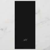Traditionelle Monogramm-Hochzeit Menükarte (Rückseite)