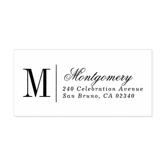 Traditionelle Monogramm-Individuelle Name und Rück Gummistempel (Prägung)