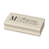 Traditionelle Monogramm-Individuelle Name und Rück Gummistempel (Stempel)
