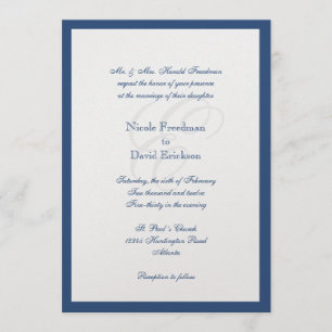 Traditionelle Monogrammhochzeit des Einladung