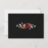 Traditionelle Moody-Hollywoodflorals Hochzeitskart RSVP Karte (Rückseite)