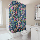 Traditionelle Mughal Allover Designart, Muster, Fl Duschvorhang (Beispiel)