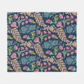 Traditionelle Mughal Allover Designart, Muster, Fl Fleecedecke (Vorderseite (Horizontal))