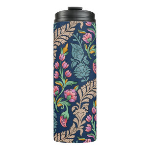 Traditionelle Mughal Allover Designart, Muster, Fl Thermosbecher