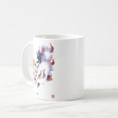 Traditionelle mythische Kitsune Kaffeetasse (Vorderseite Links)