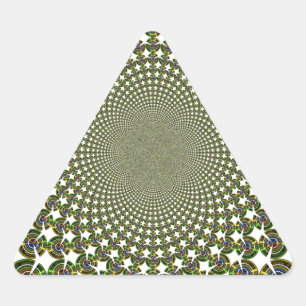 Traditionelle Nahtlose Haie Dreieckiger Aufkleber