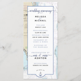 Traditionelle #Nautical South #Florida #Wedding Programm