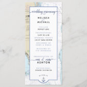 Traditionelle #Nautical South #Florida #Wedding Programm (Vorderseite)