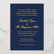 Traditionelle Navy Blau Formelle Elegante Hochzeit