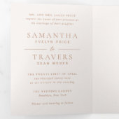 Traditionelle, neutrale Hochzeit der Erde Dreifach Gefaltete Einladung (Innen Erste Seite)