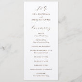 Traditionelle, neutrale Hochzeit der Erde Programm (Vorderseite)