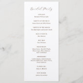 Traditionelle, neutrale Hochzeit der Erde Programm (Rückseite)