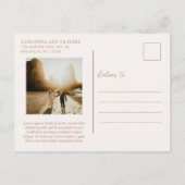 Traditionelle, neutrale Hochzeit der Erde retten d Ankündigungspostkarte (Rückseite)