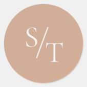 Traditionelle, neutrale Hochzeit der Erde Runder Aufkleber (Vorderseite)