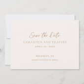 Traditionelle, neutrale Hochzeit der Erde Save The Date (Vorderseite)