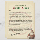 Traditionelle "Nice List" Brief vom Weihnachtsmann (Vorne/Hinten)