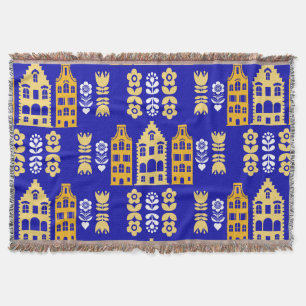 Traditionelle niederländische Folk Art Print Decke