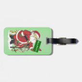 Traditionelle Niedliche Tiere des Santa Holding-Si Gepäckanhänger (Rückseite horizontal)