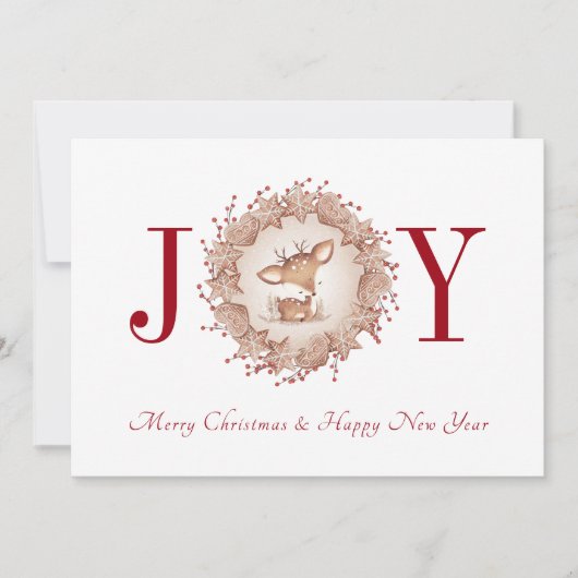 Traditionelle Niedliche Weihnachten Neujahr Weihna Ankündigung (Vorderseite)