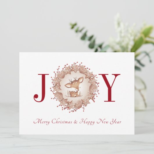 Traditionelle Niedliche Weihnachten Neujahr Weihna Ankündigung (Stehend Vorderseite)