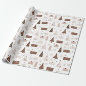 Traditionelle nordische Feste Bäume Geschenke Weih Geschenkpapier (Ungerollt)