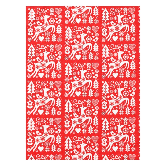 Traditionelle nordische Weihnachtsdekoration Tischdecke (Vorderseite)