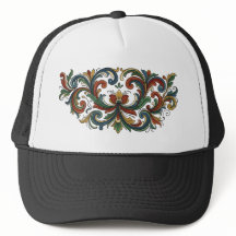 Traditionelle norwegische Rosemaling-Blumen-Volksk