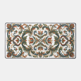 Traditionelle norwegische Rosemaling-Blumenkunst i Schreibtischunterlage