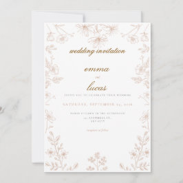 Traditionelle norwegische Rosemaling-Hochzeitseinl Einladung