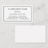 Traditionelle, nostalgische Visitenkarte (Vorne/Hinten)