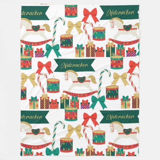Traditionelle Nutcracker Ballet Weihnachten Fleecedecke (Vorderseite)